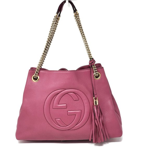 Gucci Handbags - Gucci Soho Medium on Chain Leather Shoulder Bag